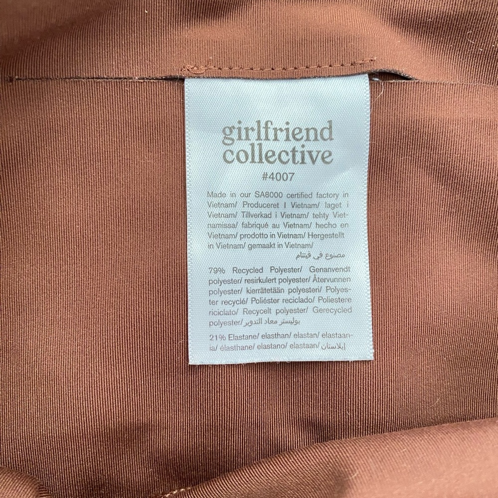 Girlfriend Collective Brown Set Leggings Bra Tank Top Small - Picture 9 of 14